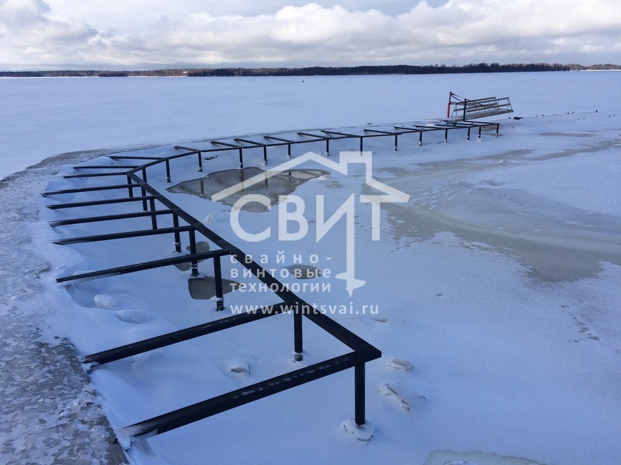 Строительство пирсов н винтовых сваях компанией СВИТ